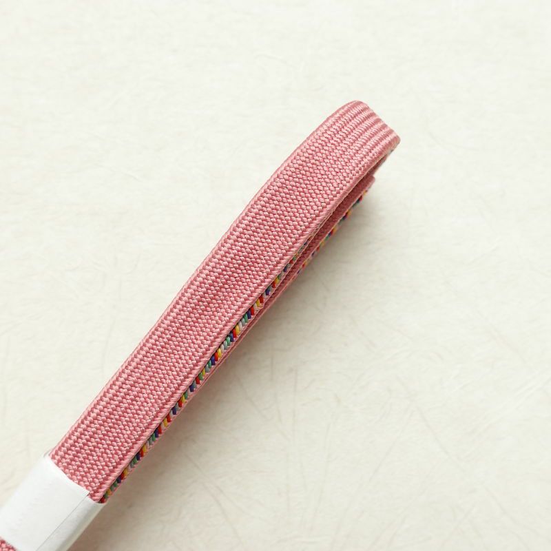 帯揚げ帯締めセット 良品 セット品 平組 正絹 花柄 金通し 和装小物 ピンク_画像16