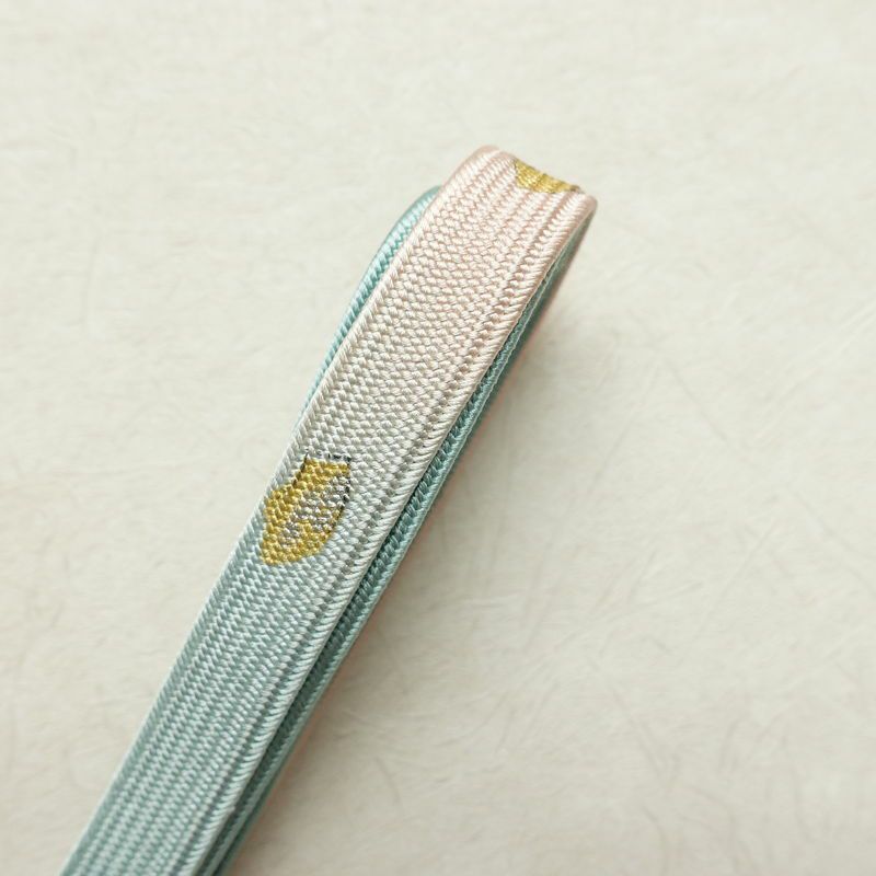 帯揚げ帯締めセット 良品 セット品 丹後ちりめん 平組 正絹 花柄 金糸 流水 フォーマル ピンク_画像16