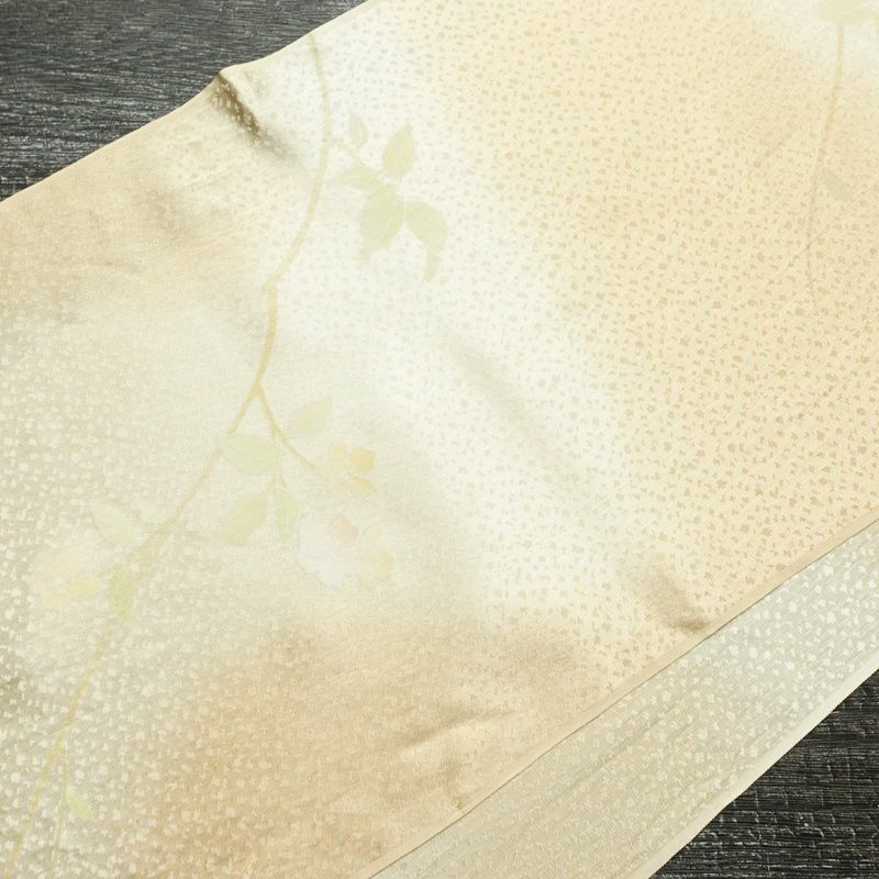 帯揚げ帯締めセット セット品 平組 正絹 花柄 シンプル 和装小物 橙_画像3