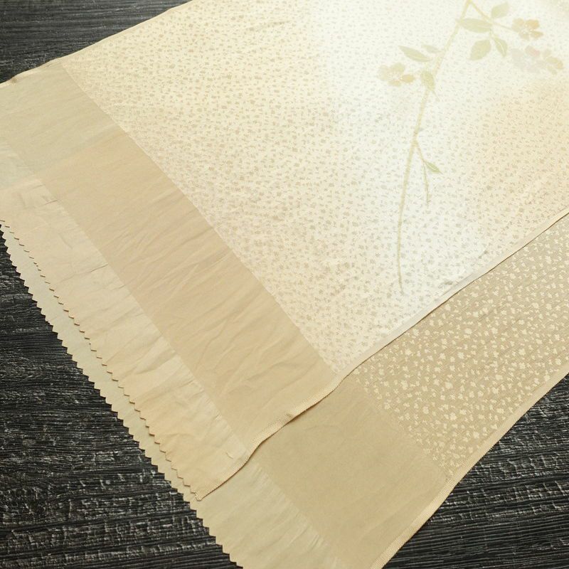 帯揚げ帯締めセット セット品 平組 正絹 花柄 シンプル 和装小物 橙_画像4