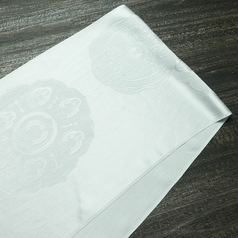 帯揚げ帯締めセット セット品 平組 正絹 幾何学柄・抽象柄 和装小物 青・紺_画像2
