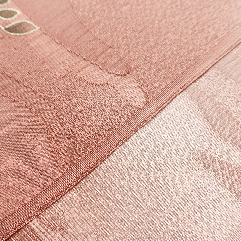 帯揚げ帯締めセット 良品 セット品 平組 正絹 花柄 箔 フォーマル くすみピンク サーモンピンク ピンク_画像6