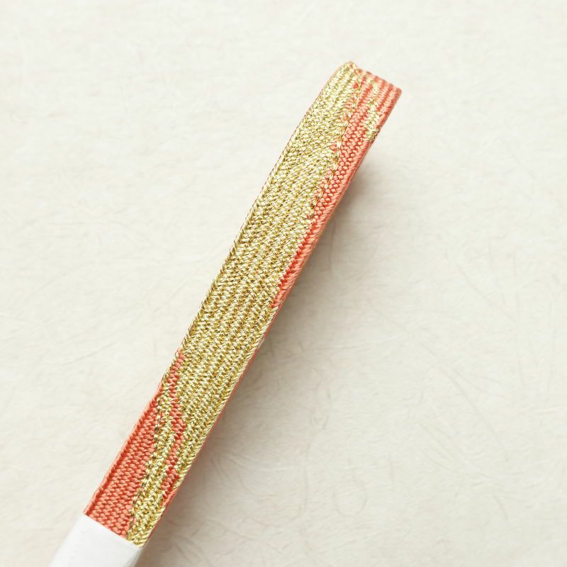 帯揚げ帯締めセット 良品 セット品 平組 正絹 花柄 箔 フォーマル くすみピンク サーモンピンク ピンク_画像17