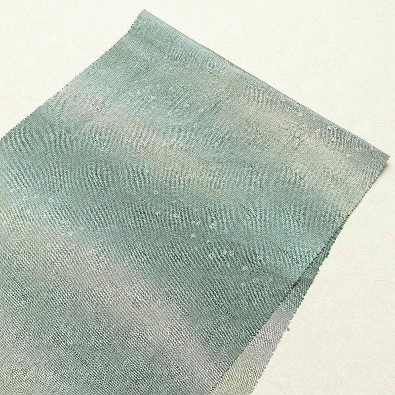 帯揚げ帯締めセット 美品 セット品 縮緬 正絹 その他の柄 シンプル 和装小物 緑・うぐいす色_画像2