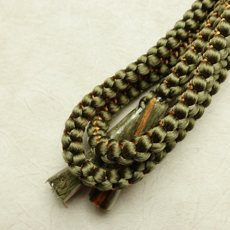 帯揚げ帯締めセット 美品 セット品 縮緬 正絹 その他の柄 シンプル 和装小物 緑・うぐいす色_画像16