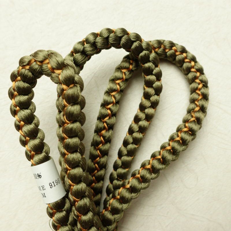 帯揚げ帯締めセット 美品 セット品 縮緬 正絹 その他の柄 シンプル 和装小物 緑・うぐいす色_画像18