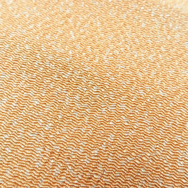 帯揚げ帯締めセット セット品 縮緬 正絹 古典柄 金彩 フォーマル 扇子 和装小物 黄・黄土色_画像10