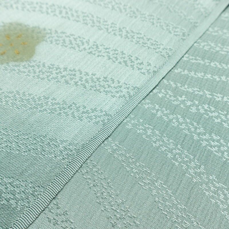 帯揚げ帯締めセット セット品 平組 正絹 花柄 金彩 フォーマル 和装小物 青・紺_画像5