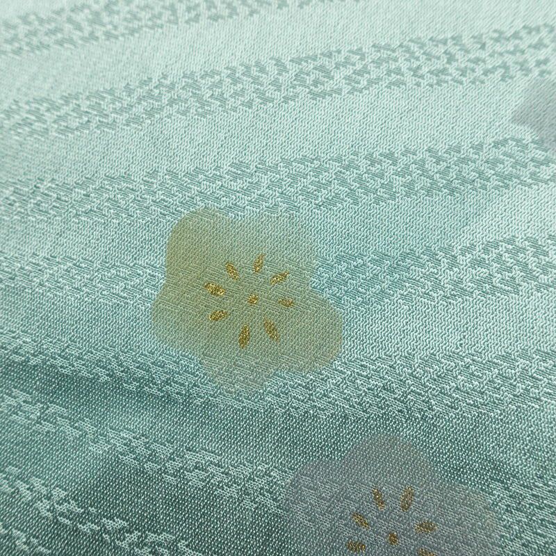 帯揚げ帯締めセット セット品 平組 正絹 花柄 金彩 フォーマル 和装小物 青・紺_画像7