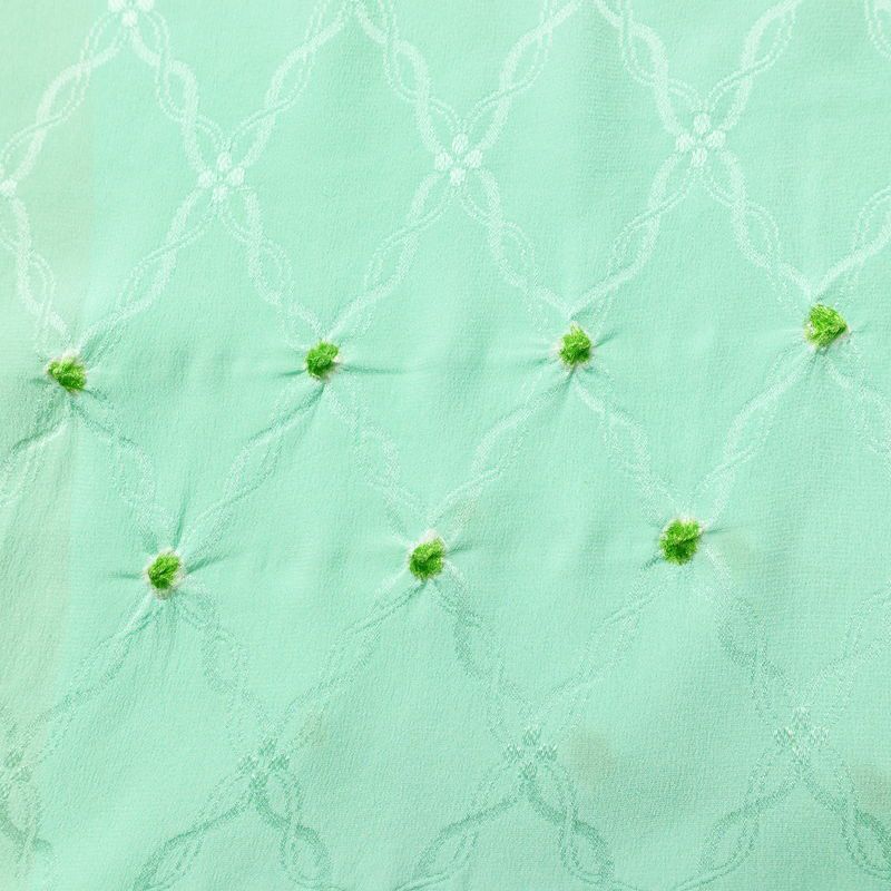 帯揚げ帯締めセット 良品 セット品 絞り 正絹 花柄 和装小物 緑・うぐいす色_画像7