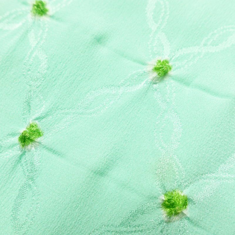 帯揚げ帯締めセット 良品 セット品 絞り 正絹 花柄 和装小物 緑・うぐいす色_画像10