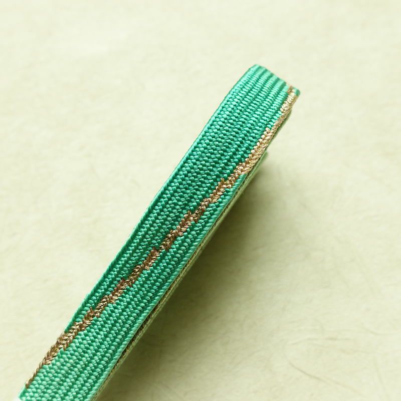 帯揚げ帯締めセット 良品 セット品 絞り 正絹 花柄 和装小物 緑・うぐいす色_画像16