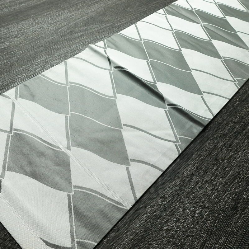 名古屋帯 六通柄 良品 正絹 古典柄 名古屋仕立て なごや帯 リサイクル帯 帯 グレー_画像8