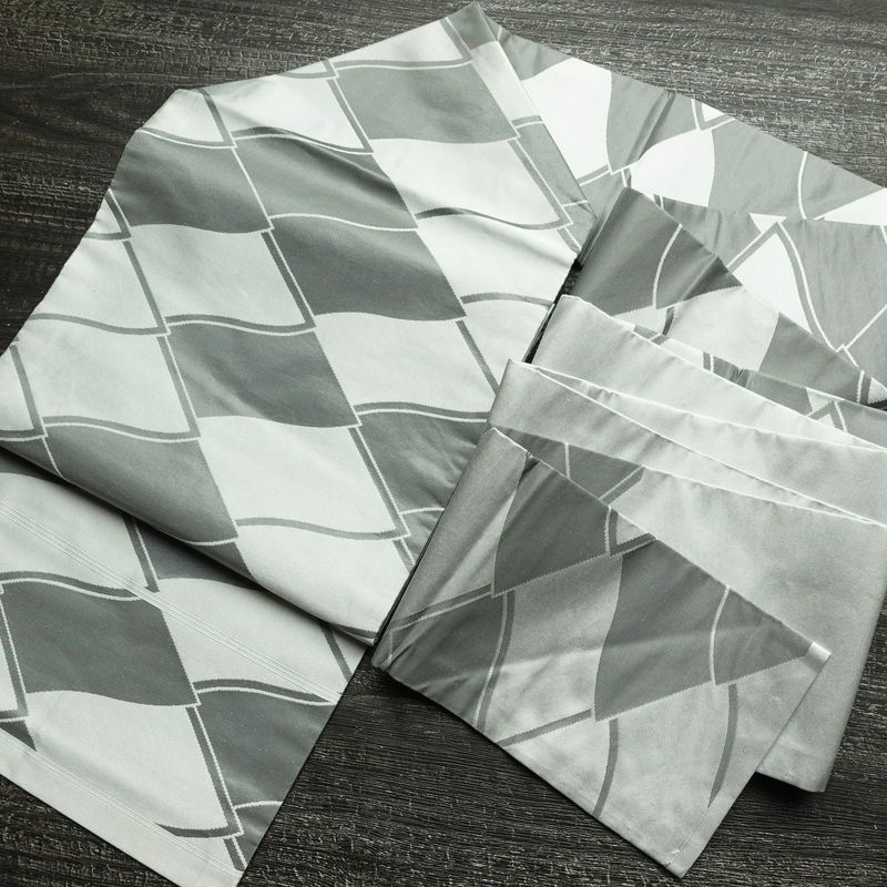 名古屋帯 六通柄 良品 正絹 古典柄 名古屋仕立て なごや帯 リサイクル帯 帯 グレー_画像17