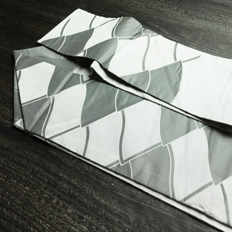 名古屋帯 六通柄 良品 正絹 古典柄 名古屋仕立て なごや帯 リサイクル帯 帯 グレー_画像21