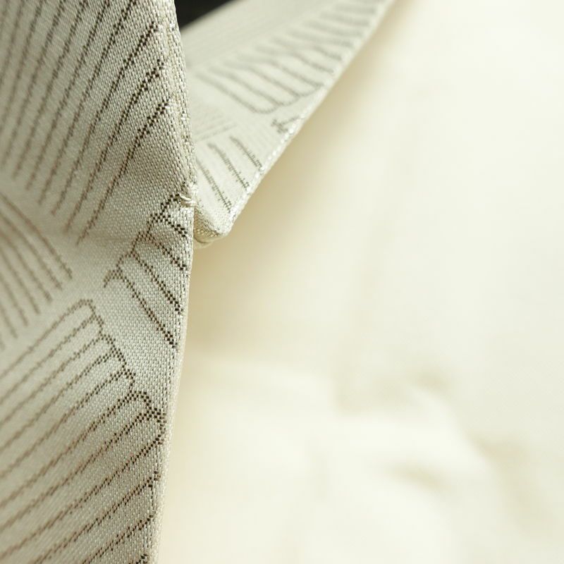 名古屋帯 太鼓柄 美品 正絹 花柄 名古屋仕立て なごや帯 リサイクル帯 帯 刺繍 箔 未使用品 桜 金・銀_画像20