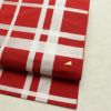 名古屋帯 六通柄 正絹 チェック・格子柄 名古屋仕立て なごや帯 リサイクル帯 帯 赤・朱_画像3