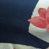 名古屋帯 太鼓柄 良品 正絹 花柄 松葉仕立て なごや帯 リサイクル帯 帯 青・紺_画像5