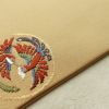 名古屋帯 太鼓柄 正絹 人物・動物柄 名古屋仕立て なごや帯 リサイクル帯 帯 刺繍 金糸 ベージュ_画像12