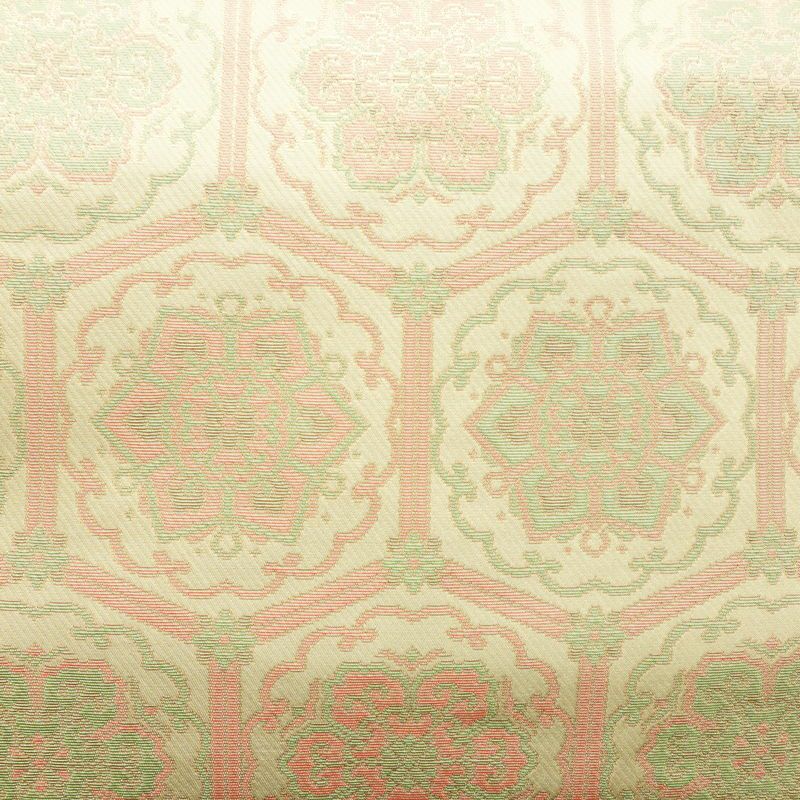 名古屋帯 六通柄 美品 正絹 亀甲柄 名古屋仕立て なごや帯 リサイクル帯 帯 未使用品 ベージュ_画像2