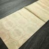 名古屋帯 六通柄 美品 正絹 亀甲柄 名古屋仕立て なごや帯 リサイクル帯 帯 未使用品 ベージュ_画像8
