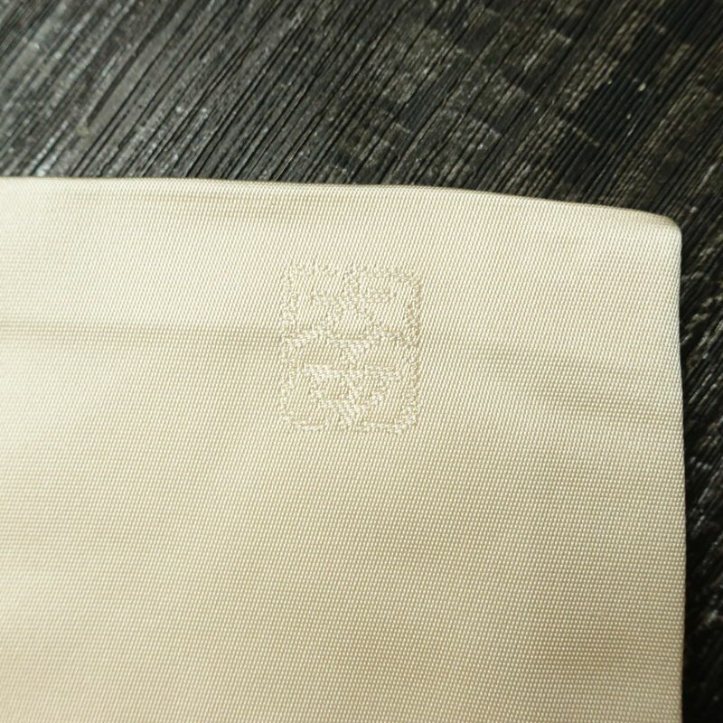 名古屋帯 六通柄 良品 正絹 花柄 名古屋仕立て なごや帯 リサイクル帯 帯 椿 箔 金糸 金・銀_画像17