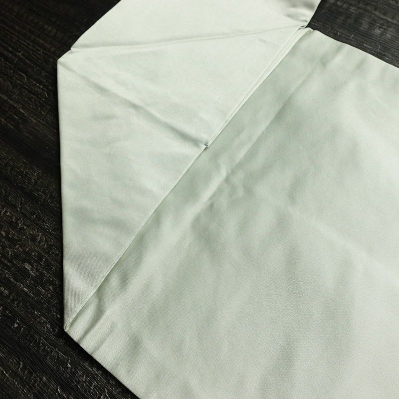 名古屋帯 太鼓柄 正絹 花柄 名古屋仕立て なごや帯 リサイクル帯 帯 椿 刺繍 箔 緑・うぐいす色_画像19