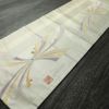 名古屋帯 太鼓柄 落款入り 正絹 古典柄 名古屋仕立て なごや帯 リサイクル帯 帯 グレー_画像8