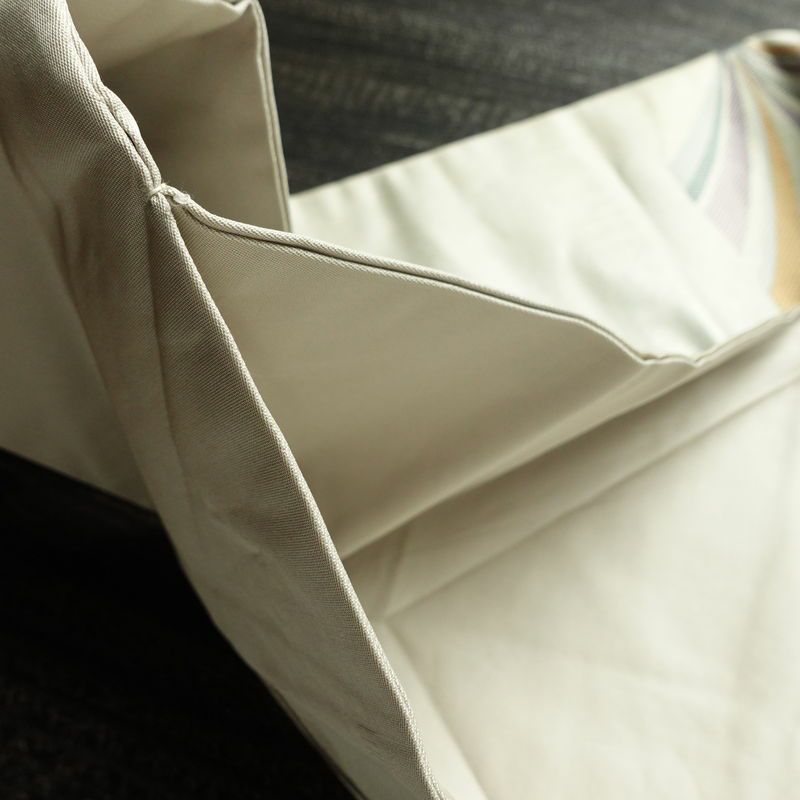 名古屋帯 太鼓柄 落款入り 正絹 古典柄 名古屋仕立て なごや帯 リサイクル帯 帯 グレー_画像20