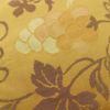 名古屋帯 全通柄 正絹 美保姿 木の葉・植物柄 通し仕立て なごや帯 リサイクル帯 帯 黄・黄土色_画像7