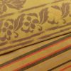 名古屋帯 全通柄 正絹 美保姿 木の葉・植物柄 通し仕立て なごや帯 リサイクル帯 帯 黄・黄土色_画像13