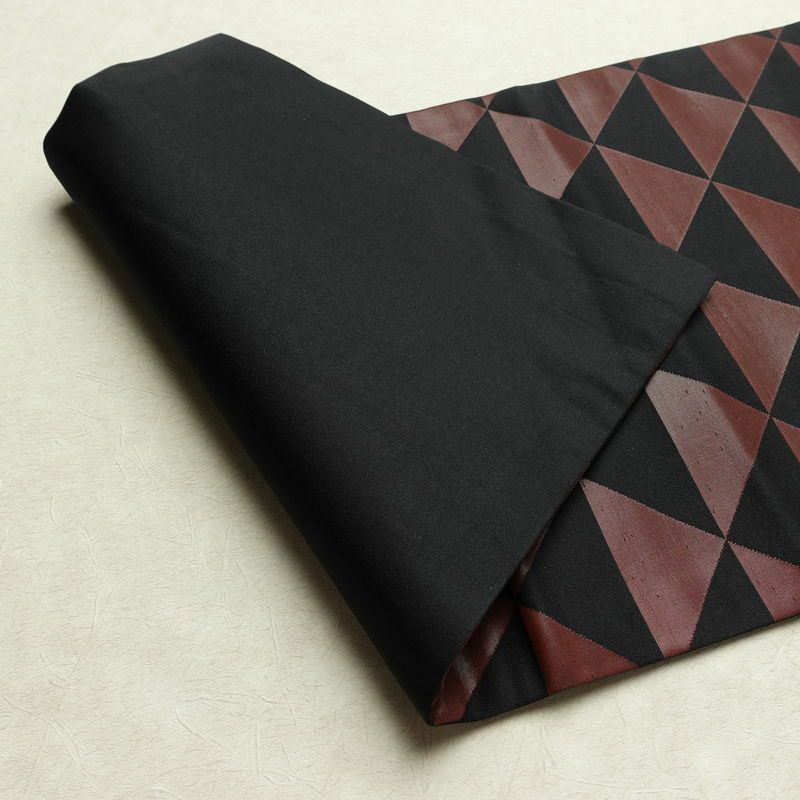 名古屋帯 六通柄 良品 正絹 古典柄 名古屋仕立て なごや帯 リサイクル帯 折り鶴 折り紙 かざぐるま 帯 刺繍 黒_画像9