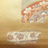 名古屋帯 葵箔錦織 六通柄 正絹 幾何学柄・抽象柄 通し仕立て なごや帯 リサイクル帯 帯 箔 金糸 金・銀_画像2