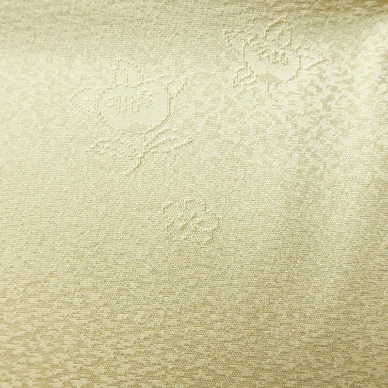 帯揚げ帯締めセット 良品 セット品 正絹 花柄 フォーマル 和装小物 ベージュ クリーム_画像6