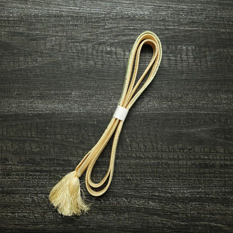 帯揚げ帯締めセット 良品 セット品 正絹 花柄 フォーマル 和装小物 ベージュ クリーム_画像10