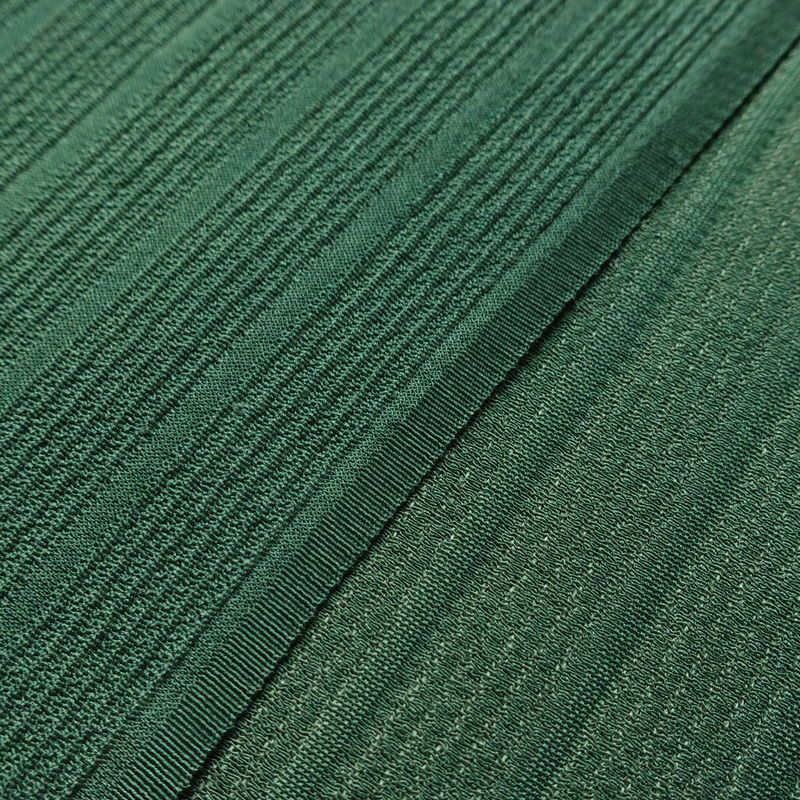 帯揚げ帯締めセット 美品 丹後ちりめん セット品 縮緬 正絹 チェック・格子柄 モダン 緑・うぐいす色_画像6