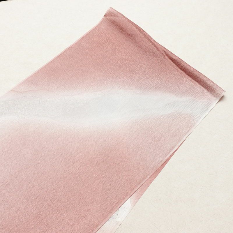 帯揚げ帯締めセット 良品 セット品 正絹 幾何学柄・抽象柄 フォーマル 上品 ピンク_画像2