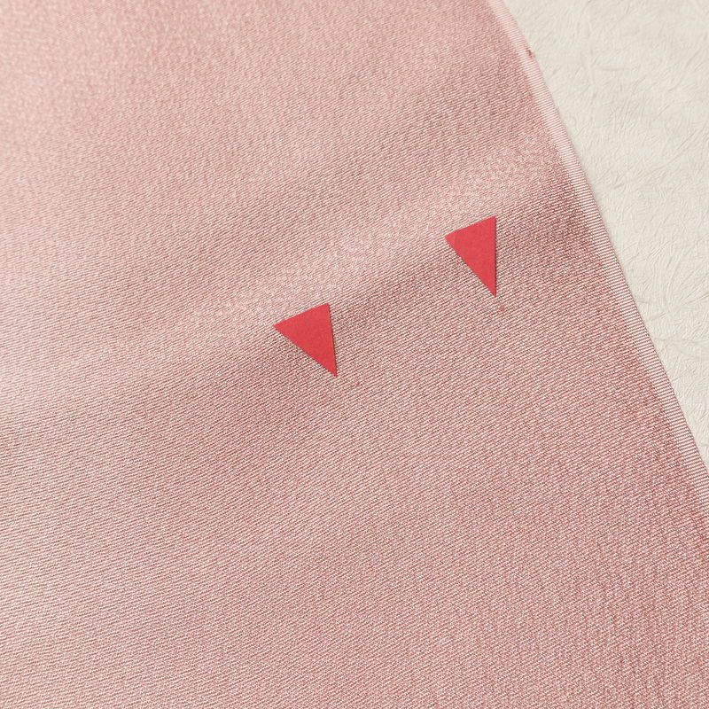 帯揚げ帯締めセット 良品 セット品 正絹 幾何学柄・抽象柄 フォーマル 上品 ピンク_画像11