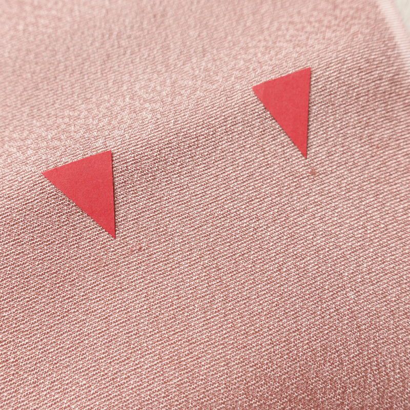 帯揚げ帯締めセット 良品 セット品 正絹 幾何学柄・抽象柄 フォーマル 上品 ピンク_画像12