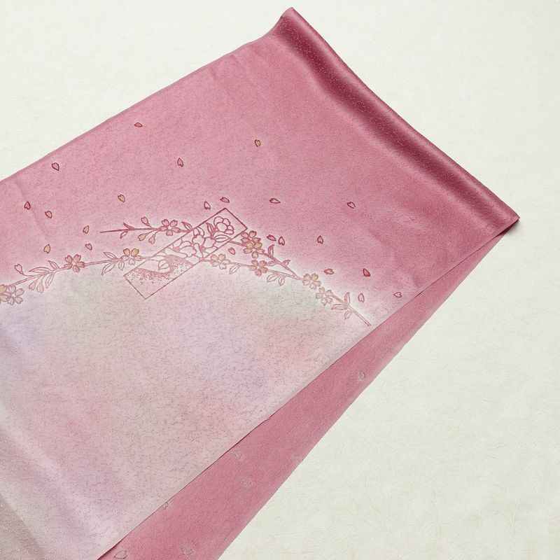 帯揚げ帯締めセット 美品 セット品 正絹 花柄 フォーマル 桜 ピンク_画像2