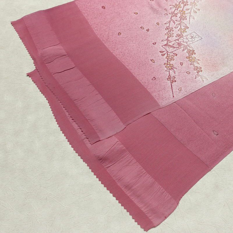 帯揚げ帯締めセット 美品 セット品 正絹 花柄 フォーマル 桜 ピンク_画像4