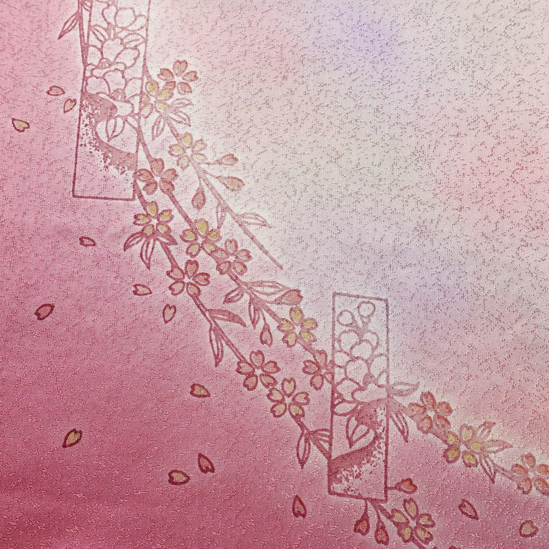 帯揚げ帯締めセット 美品 セット品 正絹 花柄 フォーマル 桜 ピンク_画像7