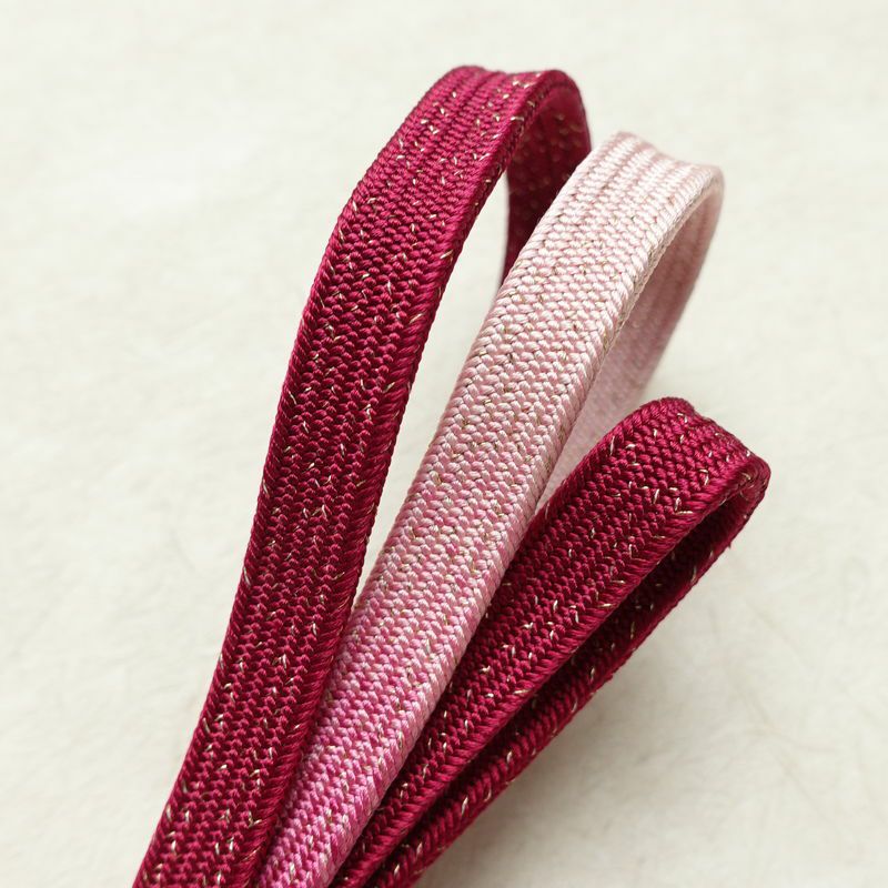 帯揚げ帯締めセット 美品 セット品 正絹 花柄 フォーマル 桜 ピンク_画像18