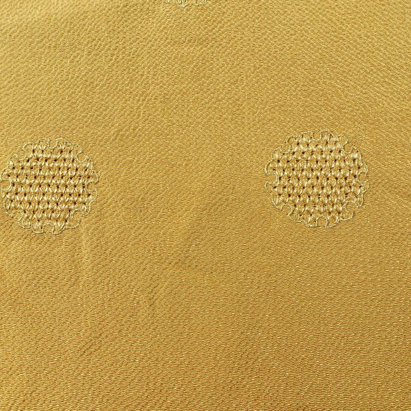 帯揚げ帯締めセット 縮緬 丹後ちりめん セット品 正絹 古典柄 刺繍 金糸 雪輪 黄・黄土色_画像7