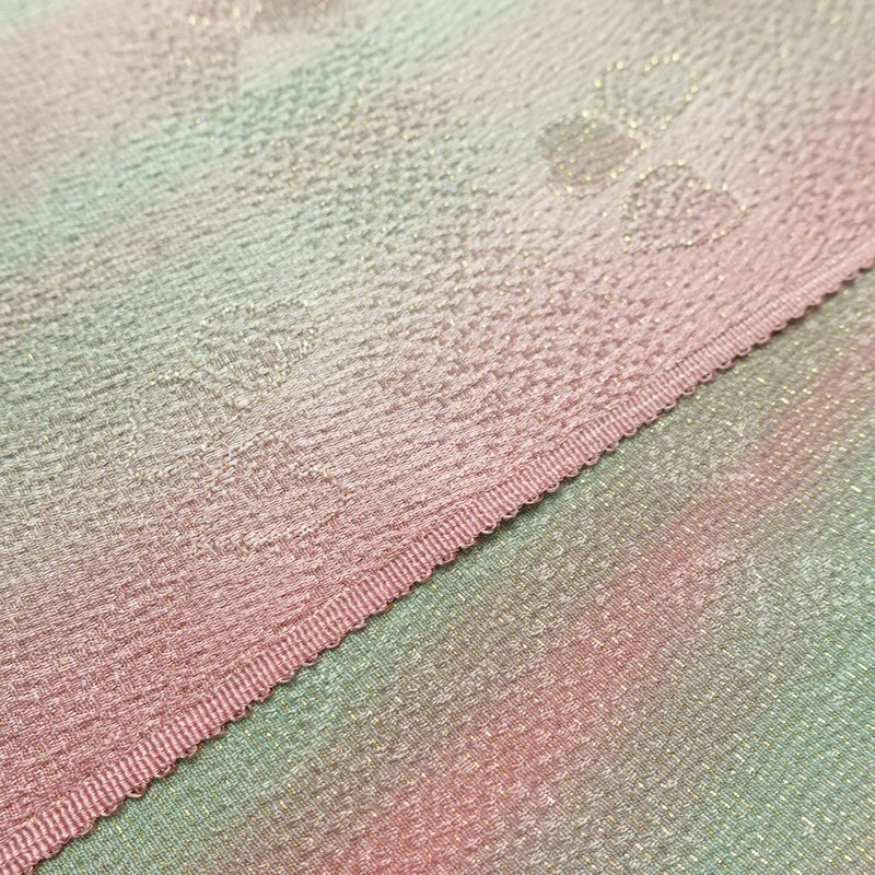 帯揚げ帯締めセット 美品 セット品 正絹 花柄 金糸 フォーマル 桜 多色使い_画像6