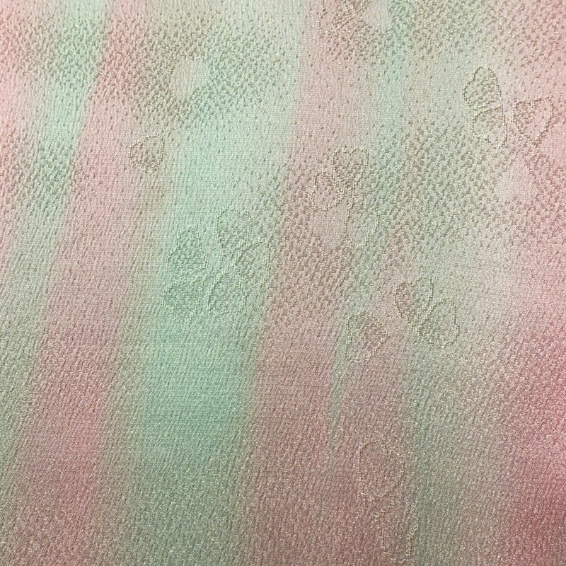 帯揚げ帯締めセット 美品 セット品 正絹 花柄 金糸 フォーマル 桜 多色使い_画像7