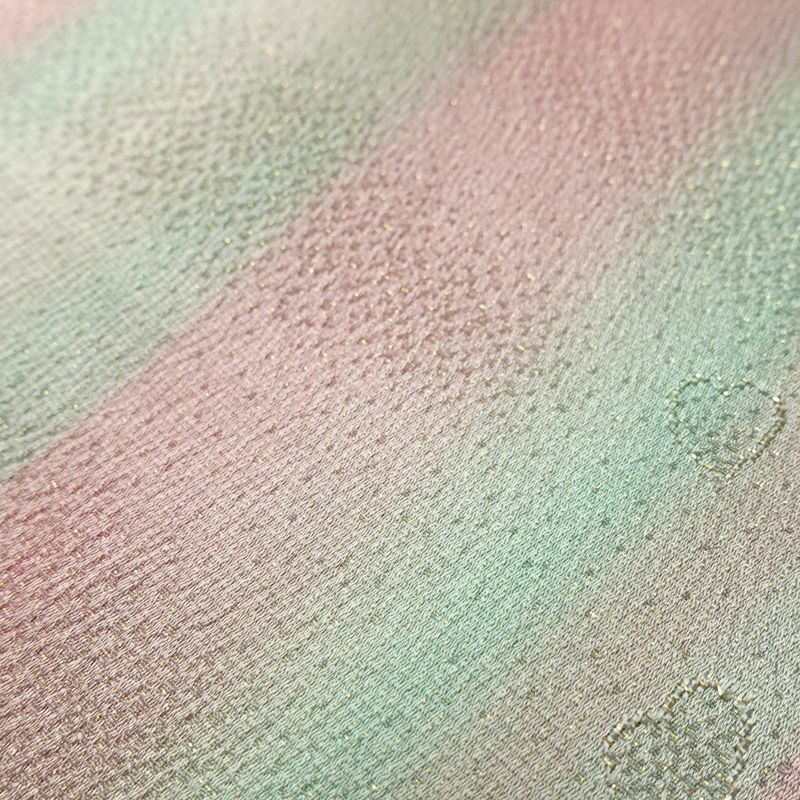 帯揚げ帯締めセット 美品 セット品 正絹 花柄 金糸 フォーマル 桜 多色使い_画像10