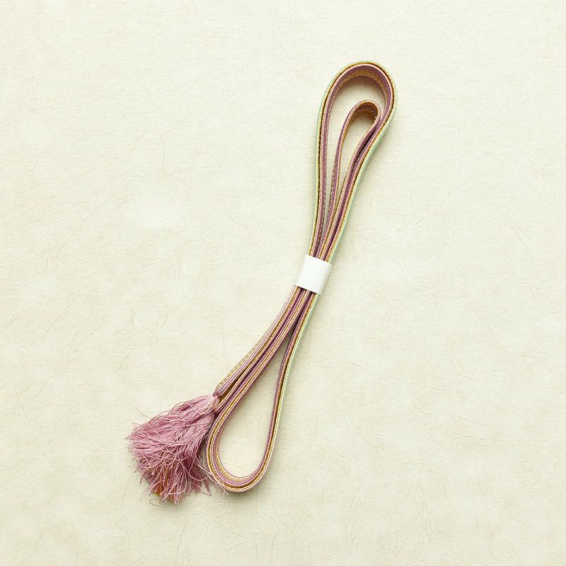 帯揚げ帯締めセット 美品 セット品 正絹 花柄 金糸 フォーマル 桜 多色使い_画像13