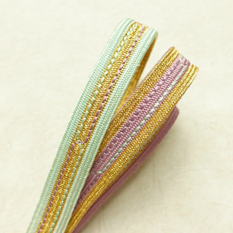 帯揚げ帯締めセット 美品 セット品 正絹 花柄 金糸 フォーマル 桜 多色使い_画像17