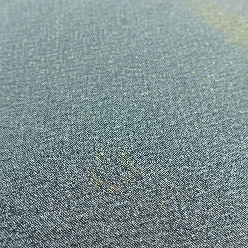 帯揚げ帯締めセット 美品 セット品 縮緬 正絹 花柄 金糸 フォーマル くすみブルー 青・紺_画像8